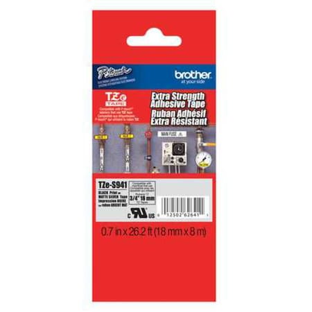 Label/Ribbon Cartridge, Silver, 3/4 in W MPN:TZES941G