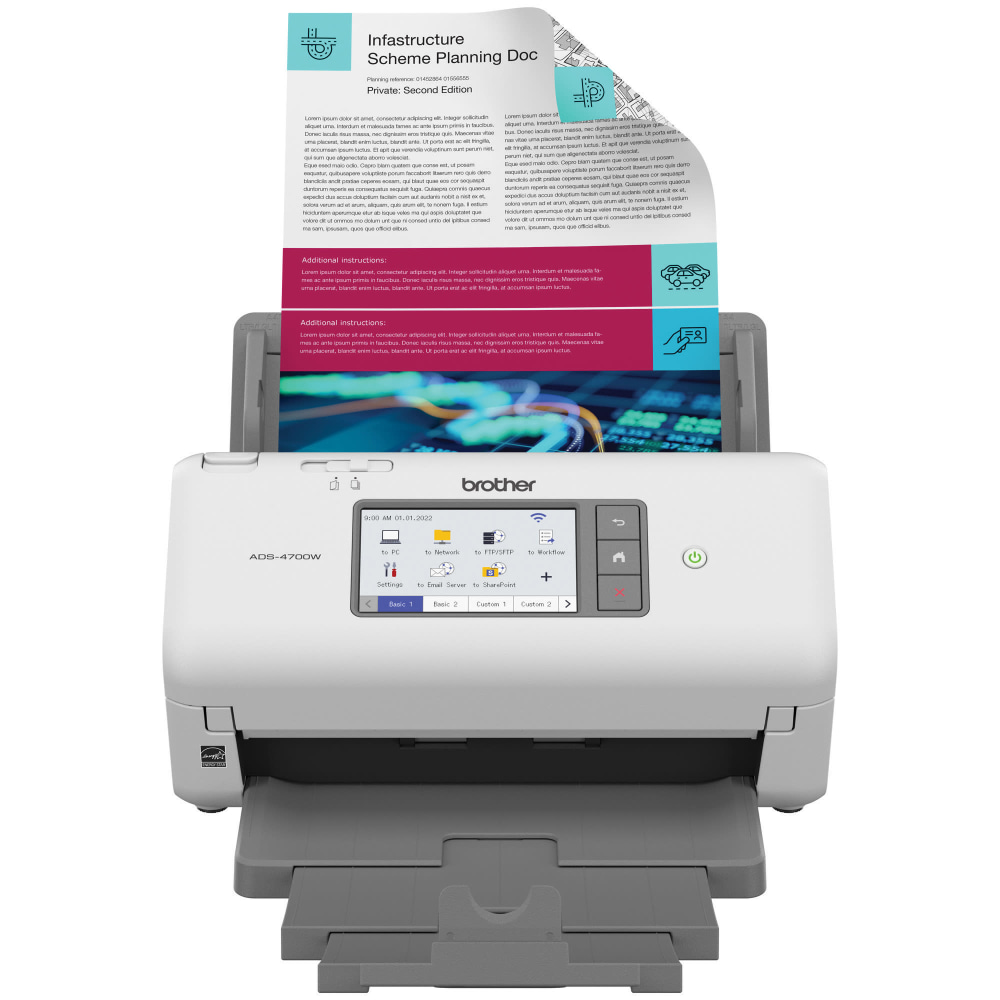 Brother Professional Wireless Desktop Scanner, ADS-4700W MPN:ADS-4700W