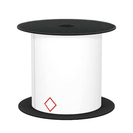 Pre-CutLabelStockRoll, White/Red, Gloss MPN:BMSLT46GHS1V2