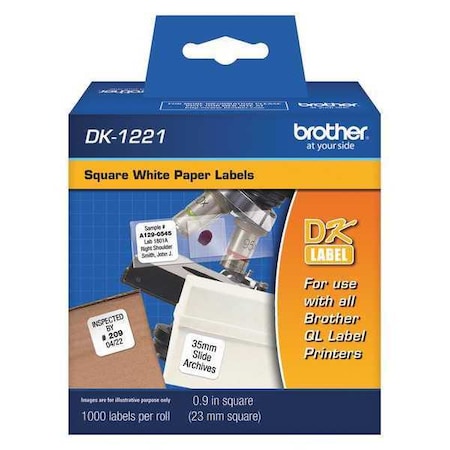 Label, Black/White, Labels/Roll: 1000 MPN:DK1221