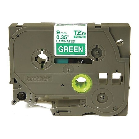Label Tape Cartridge, White on Green, Labels/Roll: Continuous MPN:TZe725