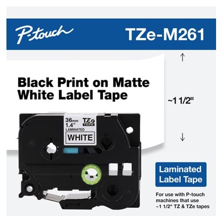 Label/RibbonCartridge, White, 1-13/32inW MPN:TZeM261