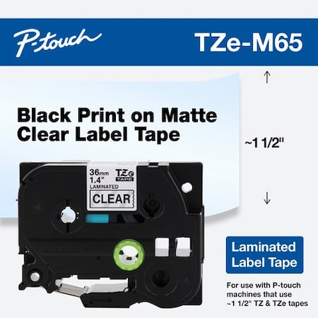 Label/RibbonCartridge, Clear, 1-13/32inW MPN:TZeM65