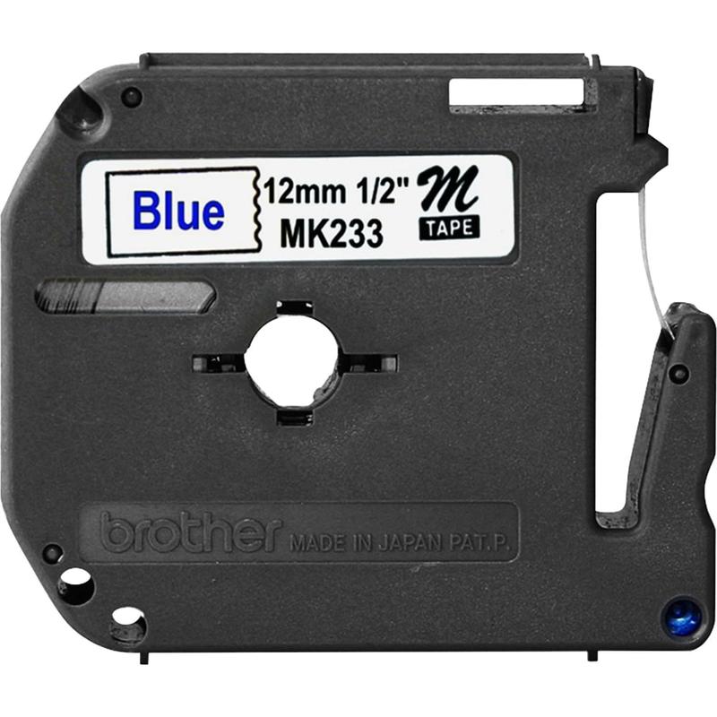 P-touch P-touch Nonlaminated M Series Tape Cartridge - 1/2inx 26 1/5in - Rectangle - Direct Thermal - White - Self-adhesive, Non-laminated - 3 / Bundle MPN:MK233BD