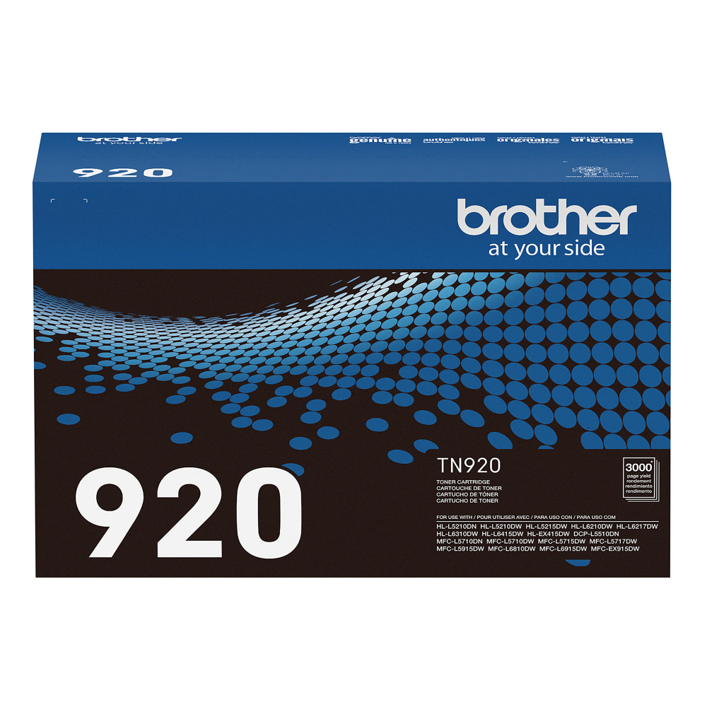 Brother Genuine TN920 Standard Yield Toner Cartridge MPN:TN920