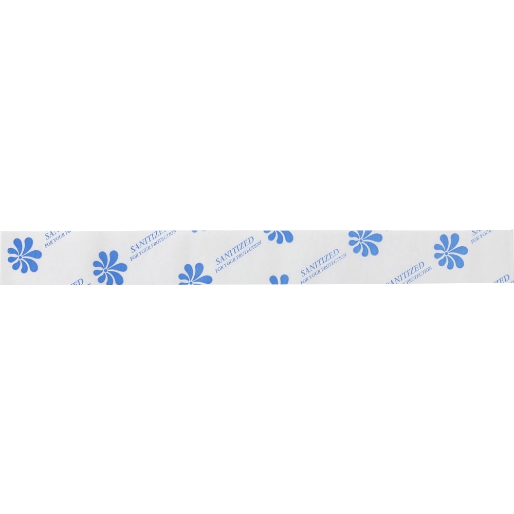 Hospeco Toilet Seat Bands - White, Blue - 2000 / Carton MPN:8B04