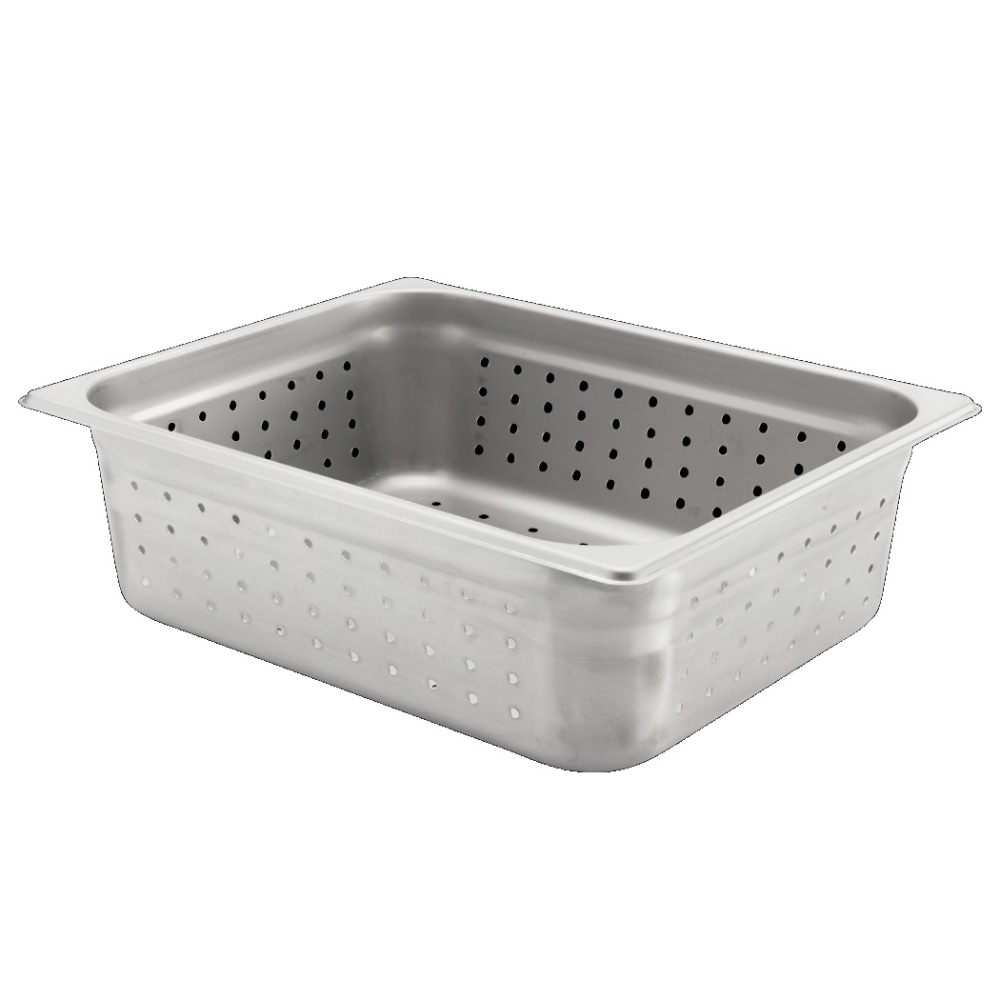 Hoffman Tech Browne Stainless Steel Steam Table Pans, 1/2 Size, Silver, Case Of 24 Pans MPN:21214