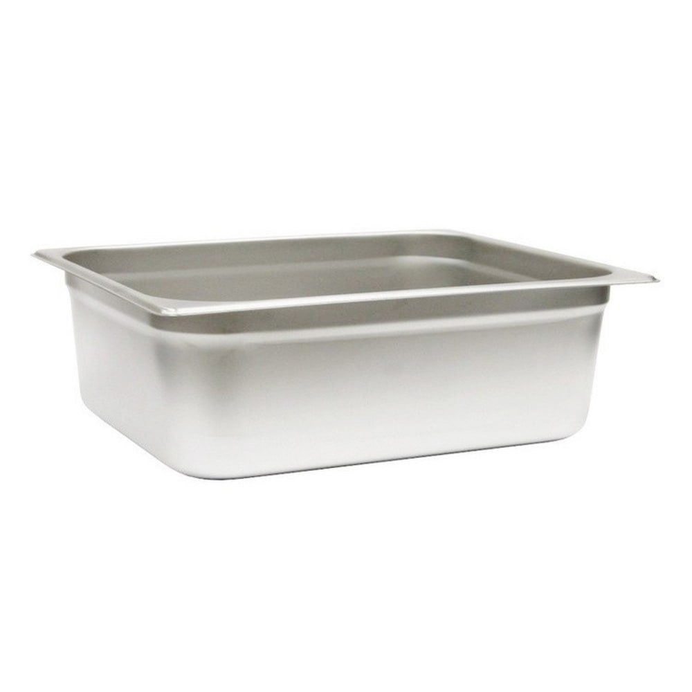 Hoffman Tech Browne Stainless Steel Steam Table Pans, 1/2 Size, Silver, Pack Of 24 Pans MPN:22124
