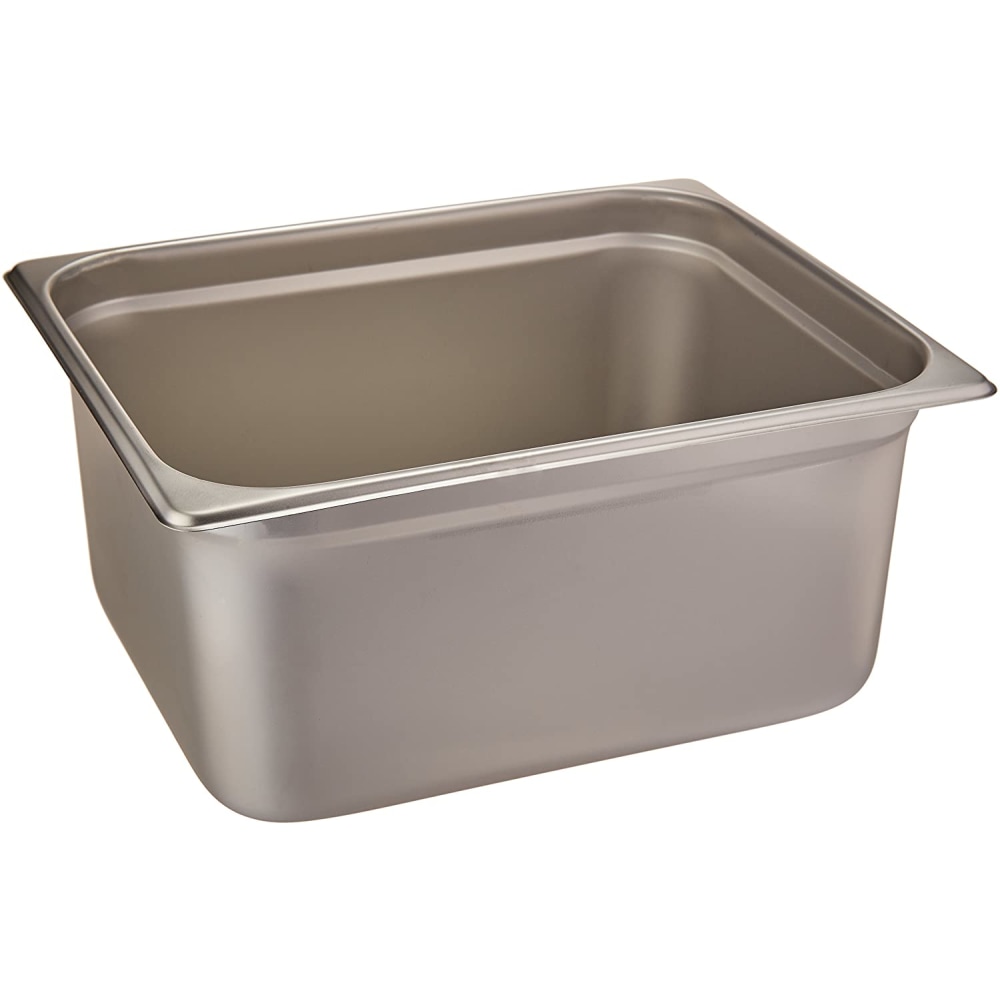Hoffman Tech Browne Stainless Steel Steam Table Pans, 1/4 Size, Silver, Case Of 24 Pans MPN:22146