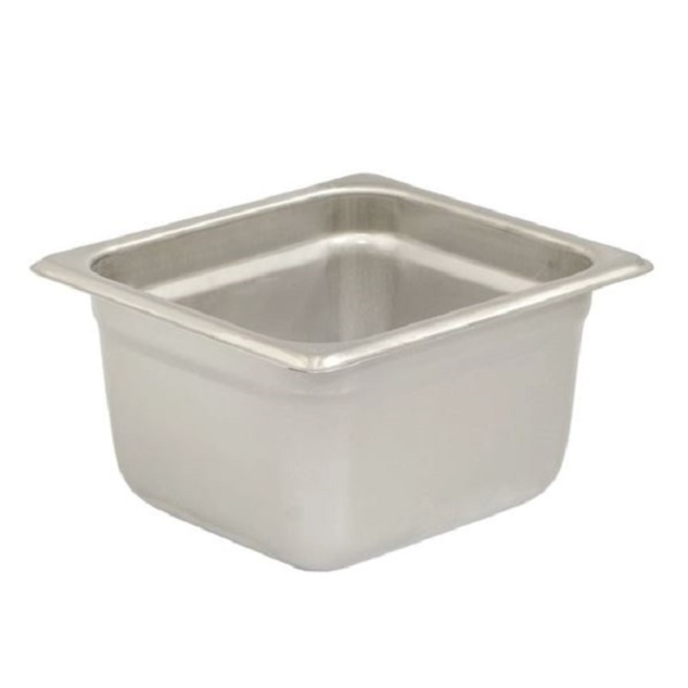 Hoffman Tech Browne Stainless Steel Steam Table Pans, 1/6 Size, Silver, Pack Of 48 Pans MPN:22164