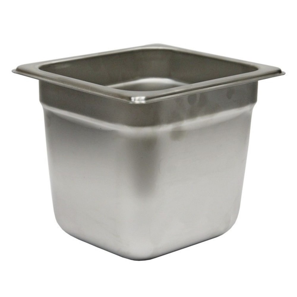Hoffman Tech Browne Stainless Steel Steam Table Pans, 1/6 Size, Silver, Set Of 48 Pans MPN:22166