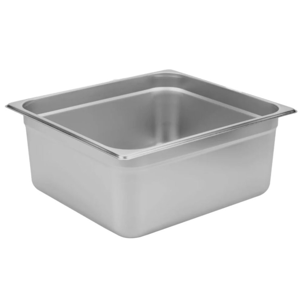 Hoffman Tech Browne Stainless Steel Steam Table Pans, 2/3 Size, Silver, Case Of 12 Pans MPN:22236