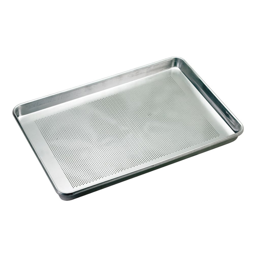 Hoffman Browne Aluminum Sheet Pans, 13in x 18in x 1in, Silver, Case Of 12 Pans MPN:58132641