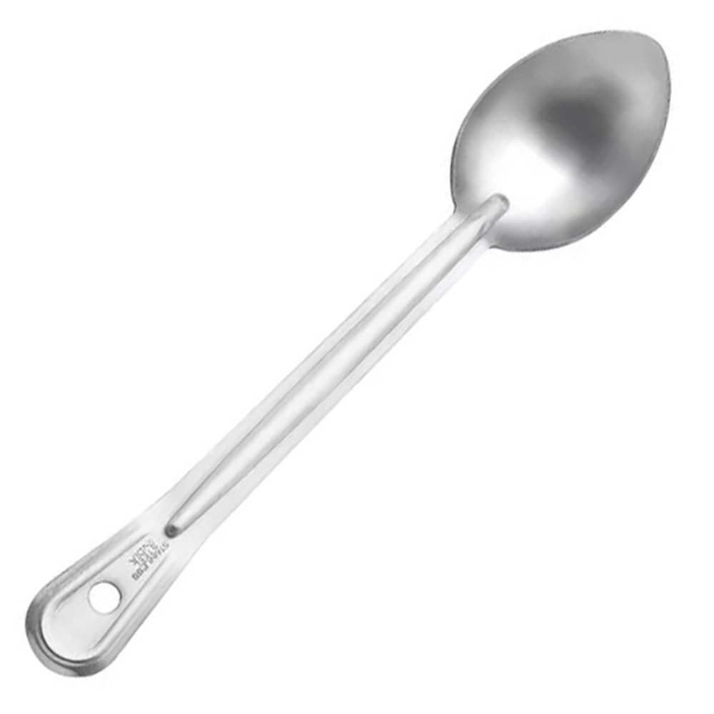 Hoffman Browne Stainless Steel Serving Spoons, Solid, 11in, Silver, Set Of 120 Spoons MPN:4750