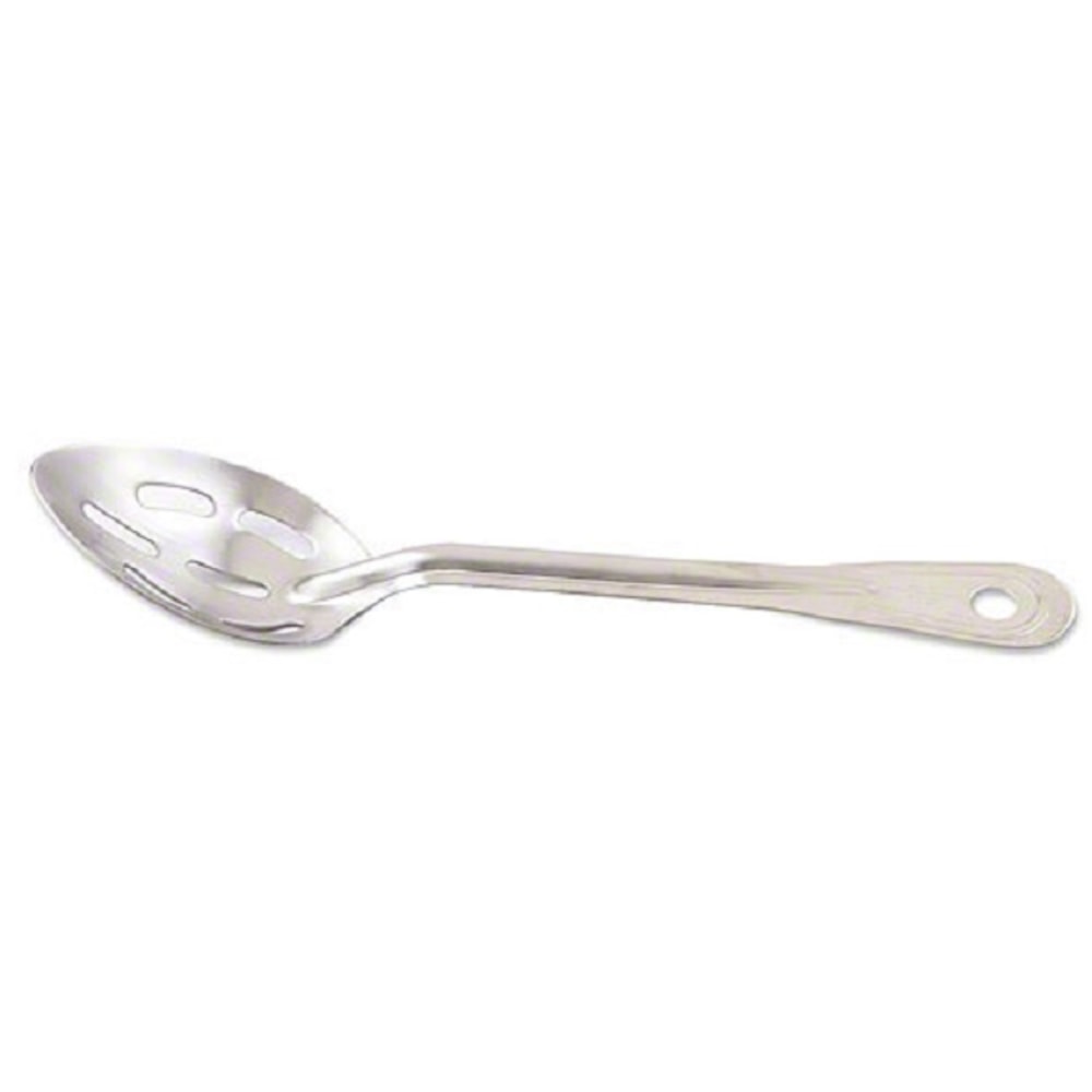 Hoffman Browne Slotted Serving Spoons, 11in, Silver, Pack Of 120 Spoons MPN:4754