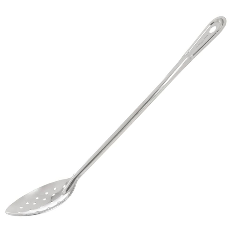 Hoffman Browne Serving Spoons, 13in, Perforated, Silver, Set Of 120 Spoons MPN:4762