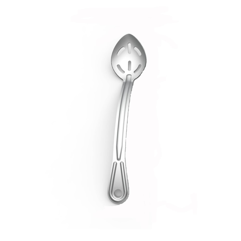 Hoffman Browne Serving Spoons, Slotted, 13in, Silver, Pack Of 120 Spoons MPN:4767
