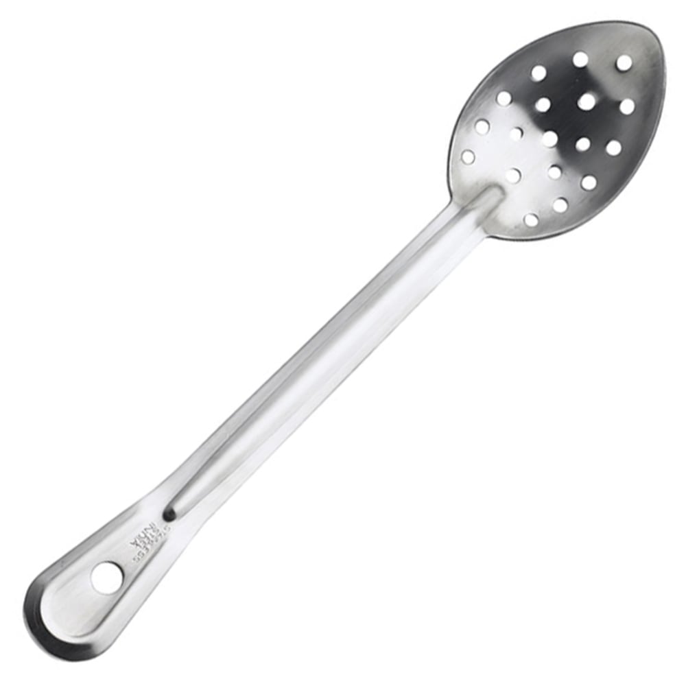 Hoffman Browne 15in Serving Spoons, Perforated, Silver, Pack Of 120 Spoons MPN:4772