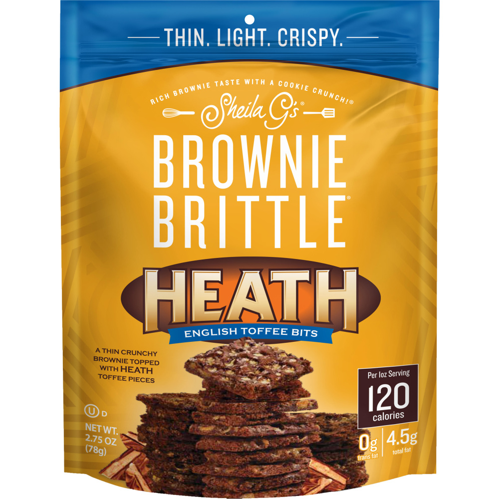 Brownie Brittle, Heath Toffee Crunch, 2.75 Oz, Pack Of 8 Bags MPN:SGB01114