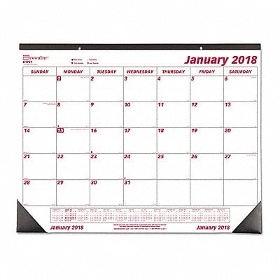 Desk Pad Monthly 21-3/4 x17 White MPN:C1731