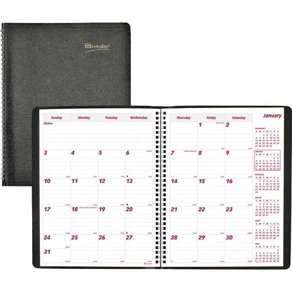 Monthly Planner: 14 Sheets MPN:REDCB1262BLK