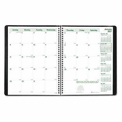 Monthly Planner 11 x 8-1/2 Black MPN:CB435W.BLK