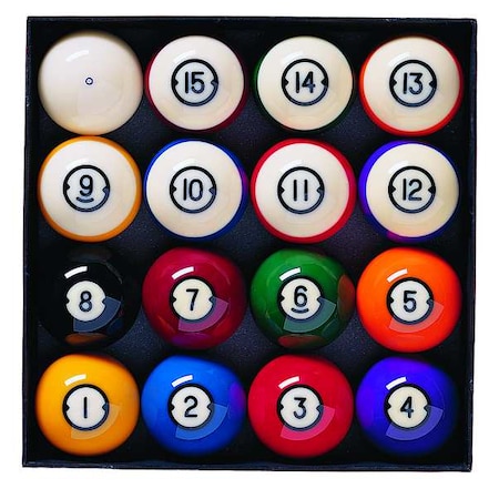 Billiard Ball Set, Resin, Multi-Color MPN:51869201000