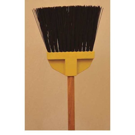 Brown lobby broom, not flagged, hardwood handle MPN:5419-R