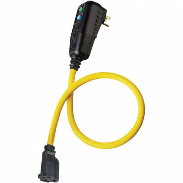 Plug-In GFCI Cord Set: 2' Cord, 15A, 120V MPN:GFC2A