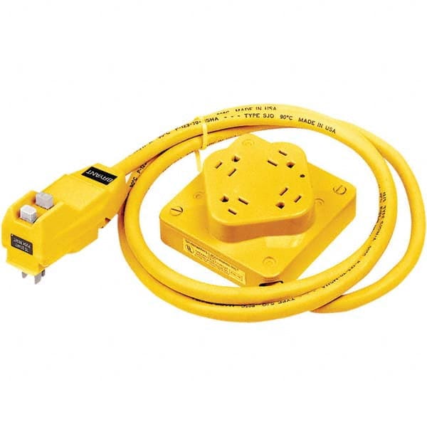 Plug-In GFCI Cord Set: 6' Cord, 15A, 125V MPN:T1254GF6