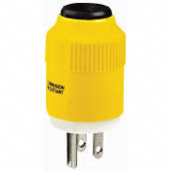 Straight Blade Plug: Industrial, 5-15P, 125VAC, Yellow MPN:5266BY