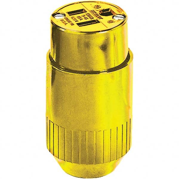 Straight Blade Connector: Industrial, 5-15R, 125VAC, Yellow MPN:5269BY