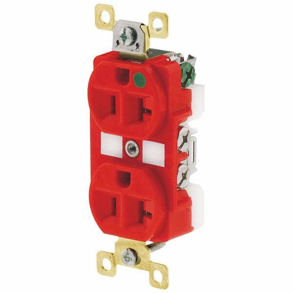 Straight Blade Duplex Receptacle: NEMA 5-20R, 20 Amps, Grounded MPN:BRY8300RTR