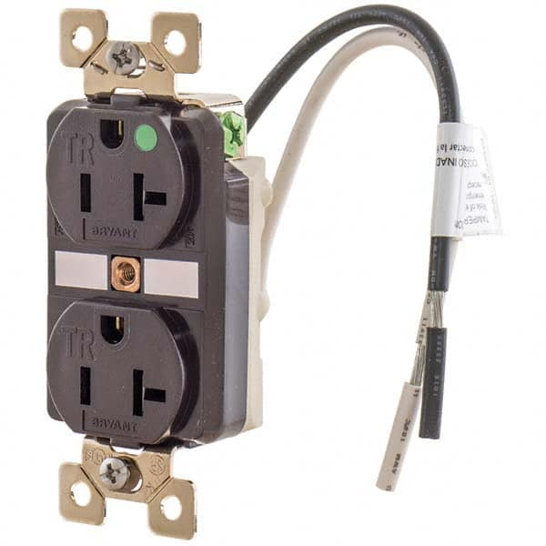 Straight Blade Duplex Receptacle: NEMA 5-20R, 20 Amps, Grounded MPN:BRY8300TR