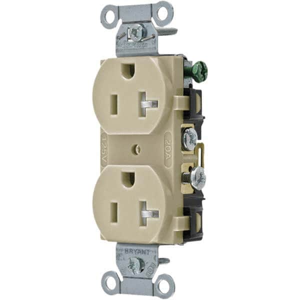 Straight Blade Duplex Receptacle: NEMA 5-20R, 20 Amps, Grounded MPN:CBRS20ITR