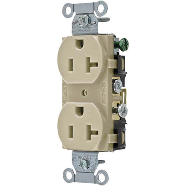 Straight Blade Duplex Receptacle: NEMA 5-20R, 20 Amps, Grounded MPN:CRS20I