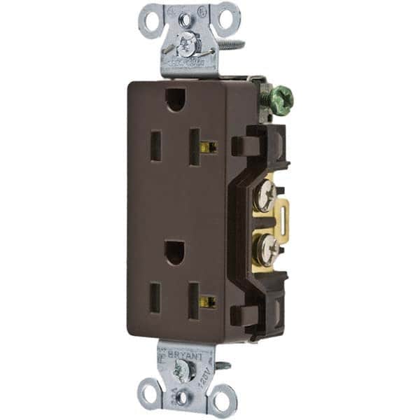 Straight Blade Duplex Receptacle: NEMA 5-20R, 20 Amps, Grounded MPN:DRS20