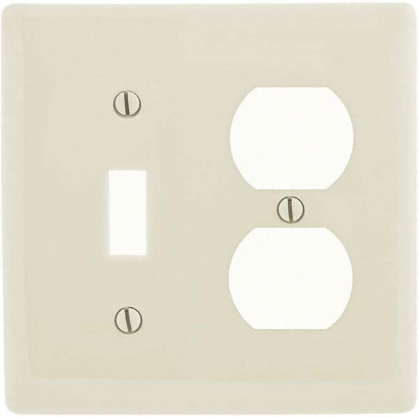 Wall Plates, Wall Plate Type: Combination Wall Plates , Color: Light Almond , Wall Plate Configuration: One Toggle Switch/One Duplex Outlet  MPN:P18LA