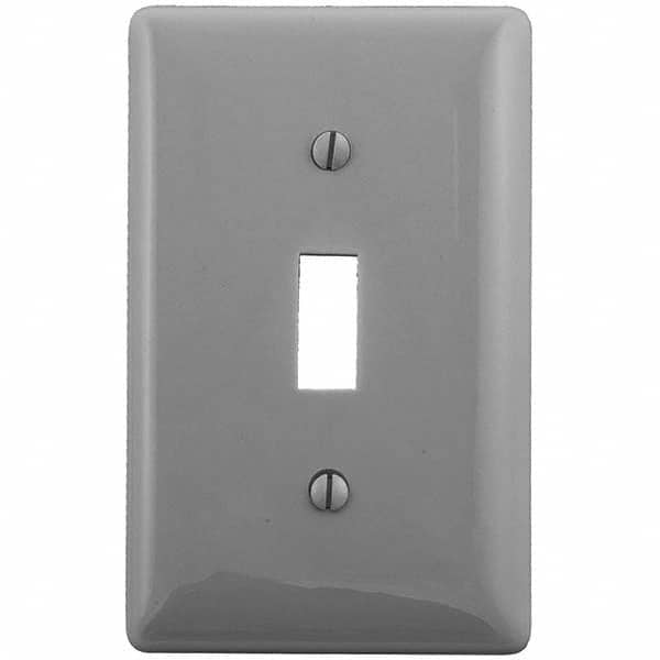 Wall Plates, Wall Plate Type: Switch Plates , Color: Gray , Wall Plate Configuration: Toggle Switch , Material: Thermoplastic , Shape: Rectangle  MPN:P1GY