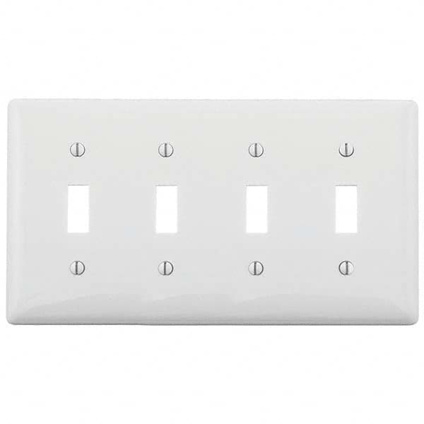 Wall Plates, Wall Plate Type: Switch Plates , Color: White , Wall Plate Configuration: Toggle Switch , Material: Thermoplastic , Shape: Rectangle  MPN:P4W