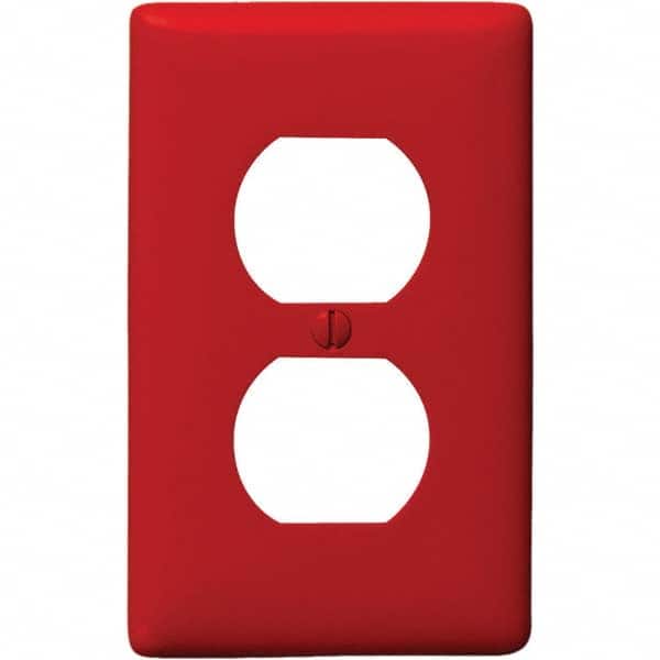 Wall Plates, Wall Plate Type: Outlet Wall Plates , Color: Red , Wall Plate Configuration: Duplex Outlet , Material: Thermoplastic , Shape: Rectangle  MPN:P8R