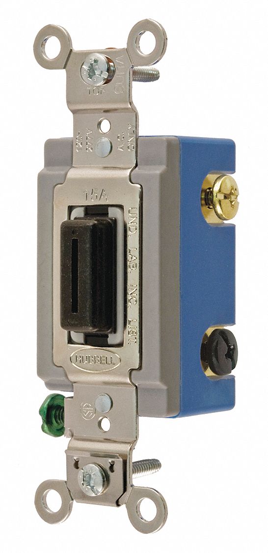 Wall Switch 15A Black 4-Way Type Locking MPN:4804L