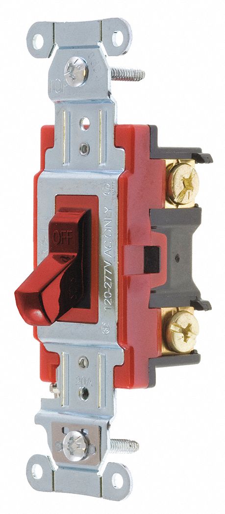 Wall Switch 20A Red 2-Pole Type Toggle MPN:4902BRED
