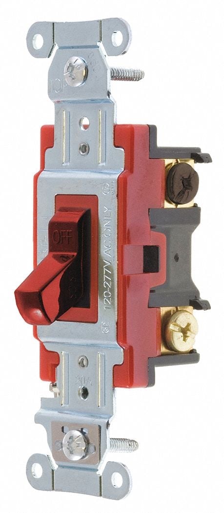 Wall Switch 20A Red 3-Way Type Toggle MPN:4903BRED