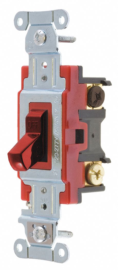 Wall Switch 20A Red 4-Way Type Toggle MPN:4904BRED