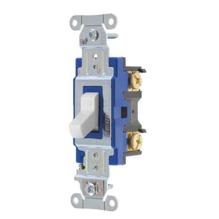 Wall Switch, 2 hp, Toggle, 15 A, White MPN:4801BW
