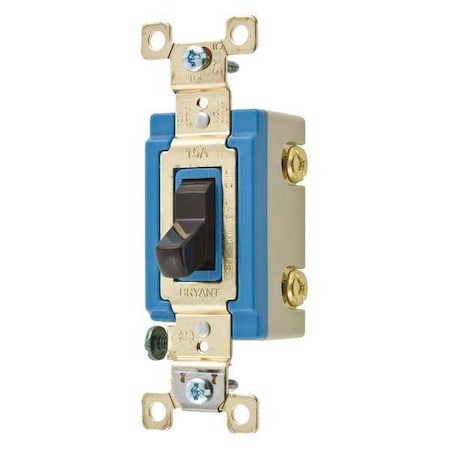 Wall Switch, 2 hp, Toggle, 15 A, Brown MPN:4802