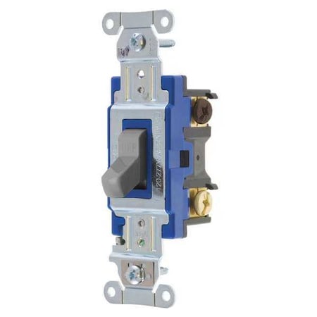 Wall Switch, 2 hp, Toggle, 15 A, Gray MPN:4803BGRY