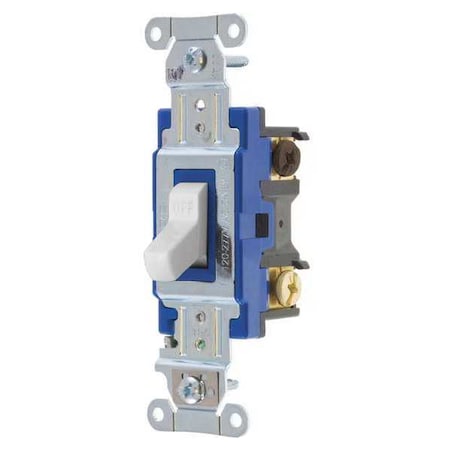 Wall Switch, 2 hp, Toggle, 15 A, White MPN:4803BW