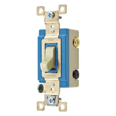 Wall Switch, 2 hp, Toggle, 15 A, Ivory MPN:4804I
